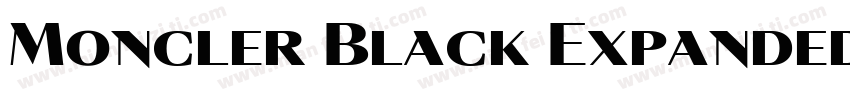 Moncler Black Expanded字体转换